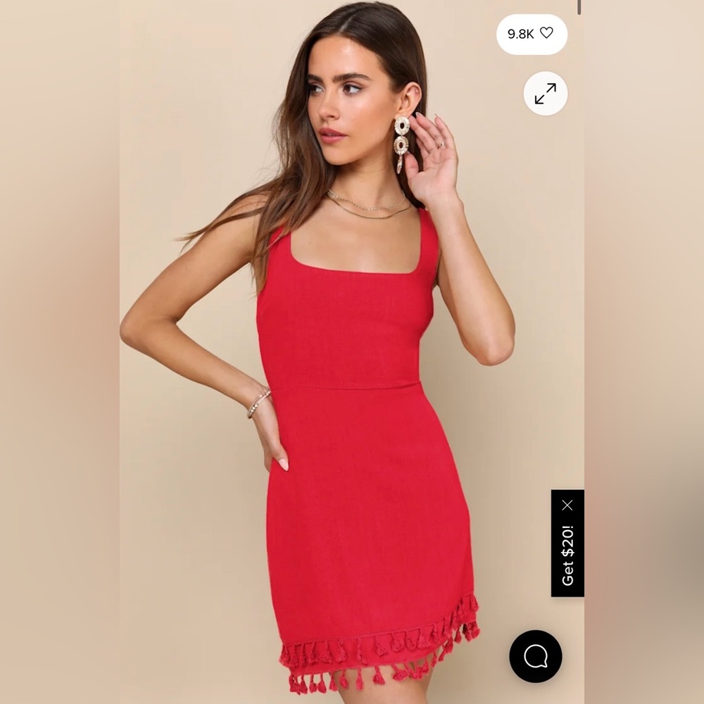 Lulu's Vibrant Red Dress